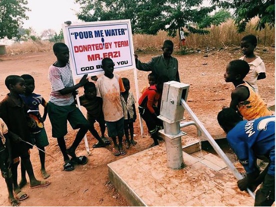 Mr Eazi Builds Borehole For A Village To Promote "Pour Me Water" His New Song