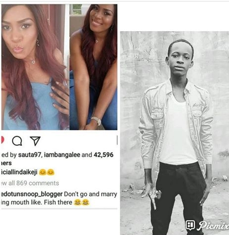 Don’t Go And Marry..Be Doing Mouth Like Fish, 16yr Old Blast Linda Ikeji