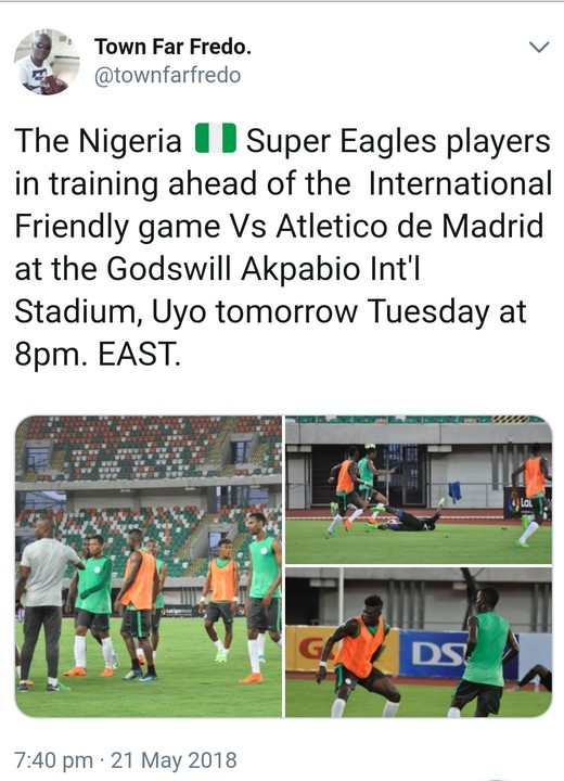 Atletico Madrid VS Super Eagles 5