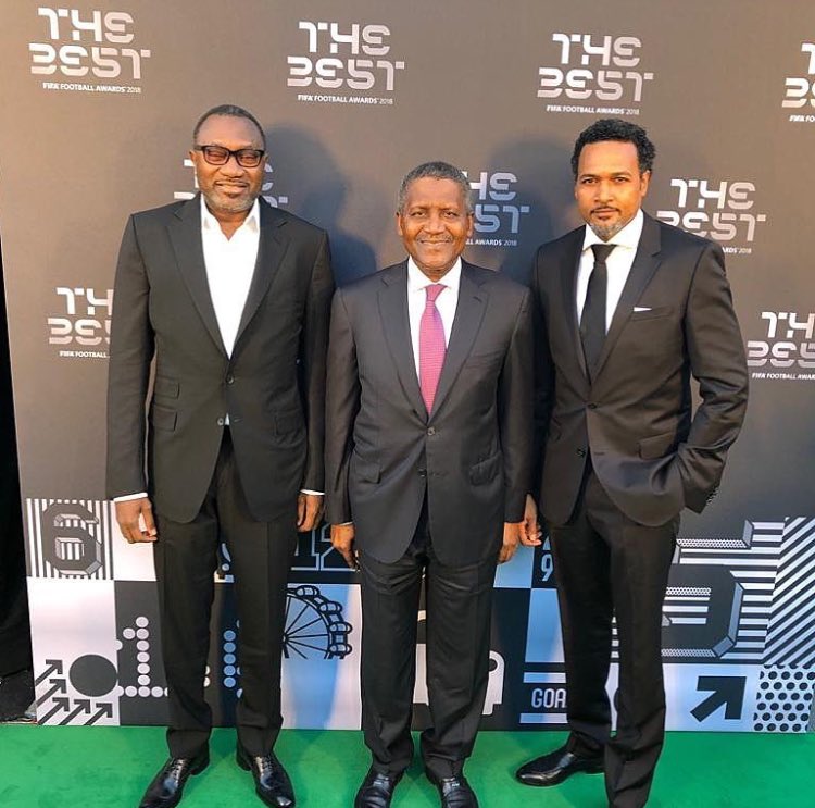 Otedola, Dangote And Cecil Hammond At FIFA Best Awards Tonight (Photo)