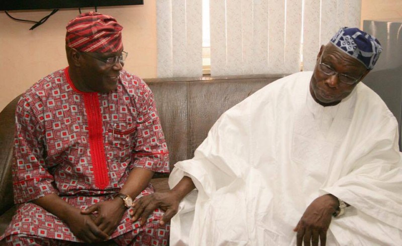 BREAKING: 2019: Obasanjo Forgives Atiku, Endorses Him For President 