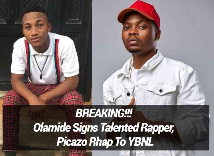 Olamide Signs Talented Rapper, Picazo Rhap To YBNL