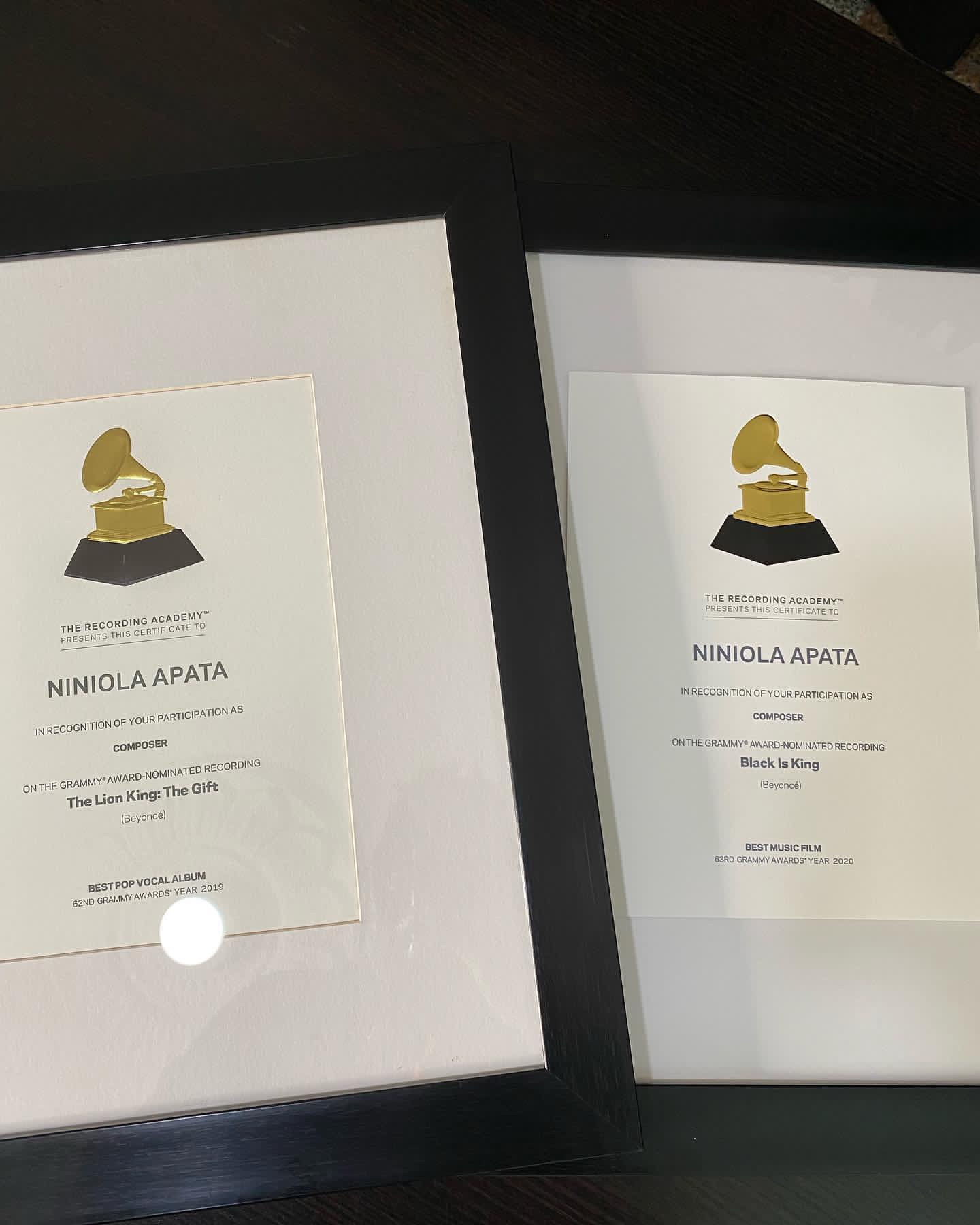 Niniola Receives Grammy Certificate (Photo) IJEBULOADED